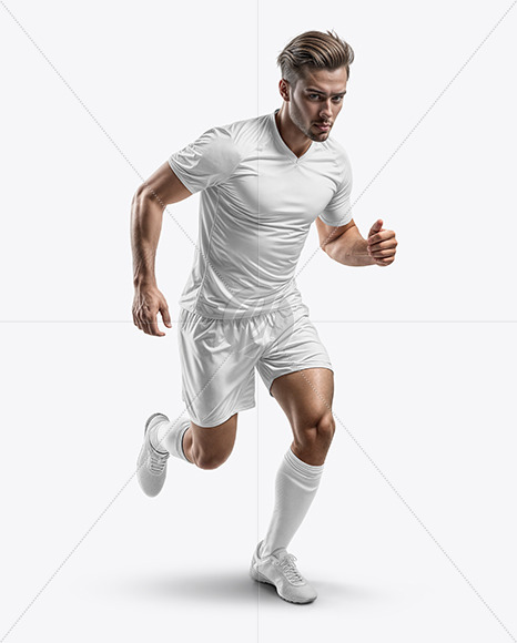 A Man Wearing a Full Soccer Kit Mockup