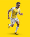 A Man Wearing a Full Soccer Kit Mockup