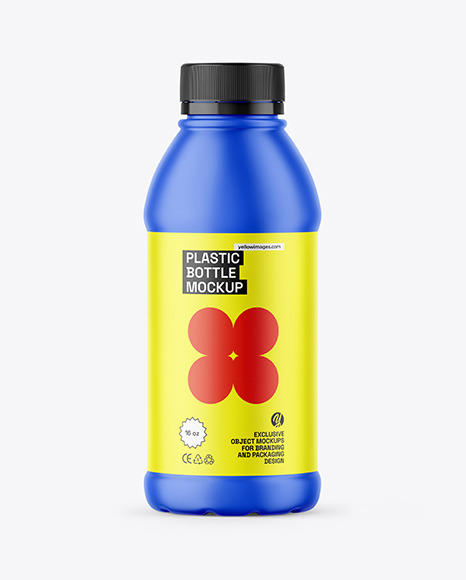 Matte Plastic 16oz Bottle Mockup - Soda mockup