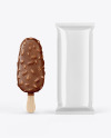 Glossy Flow Pack W/ Ice Cream Mockup