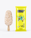 Glossy Flow Pack W/ Ice Cream Mockup