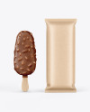 Kraft Flow Pack W/ Ice Cream Mockup