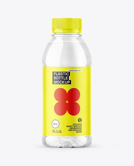 Clear Plastic 16oz Bottle Mockup - Soda mockup