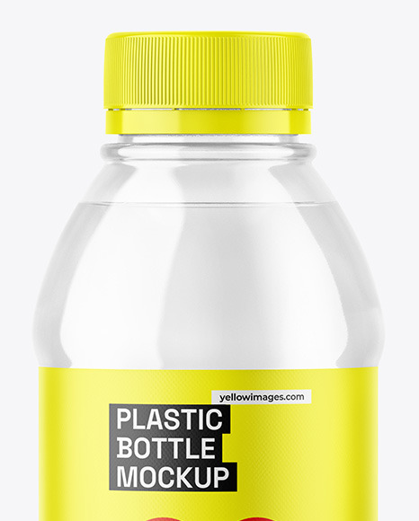 Clear Plastic 16oz Bottle Mockup