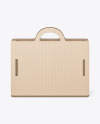 Corrugated Cardboard Bag with Handles Mockup