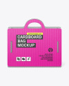 Corrugated Cardboard Bag with Handles Mockup