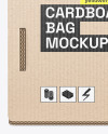 Corrugated Cardboard Bag with Handles Mockup