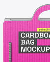 Corrugated Cardboard Bag with Handles Mockup
