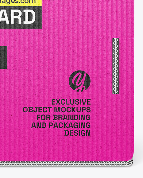 Corrugated Cardboard Bag with Handles Mockup
