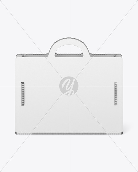 Folding Cardboard Bag with Handles Mockup