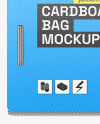 Folding Cardboard Bag with Handles Mockup