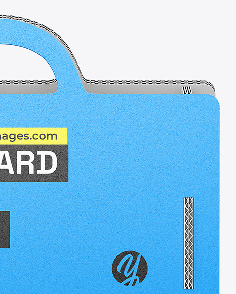 Folding Cardboard Bag with Handles Mockup