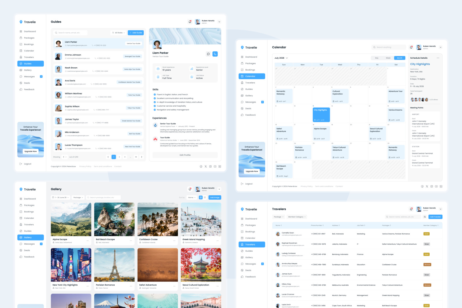 Travelie - Travel Agency Dashboard