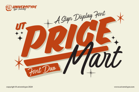 UT Pricemart Font Duo - A Sign Display Font - Display typeface