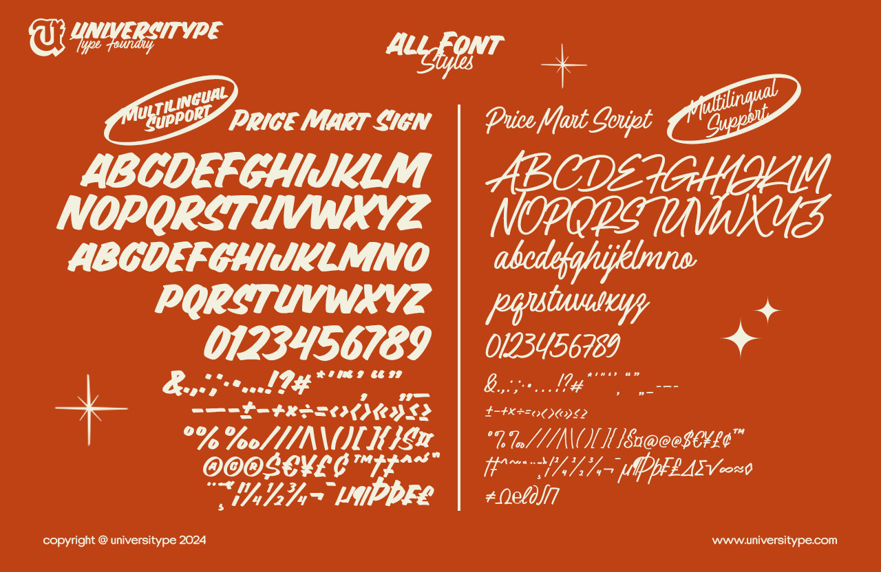 UT Pricemart Font Duo - A Sign Display Font UT Pricemart Font Duo - A Sign Display Font