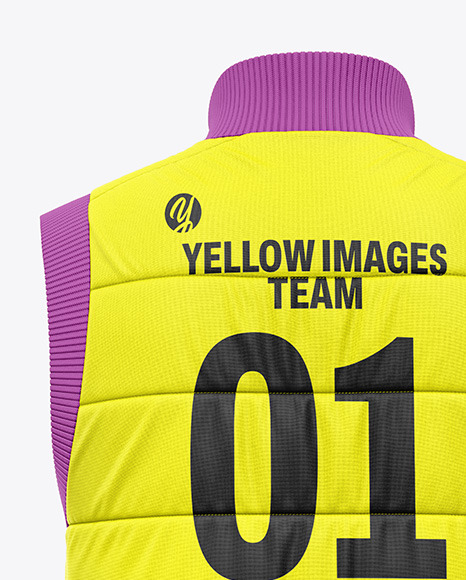 Down Vest Mockup - Back View