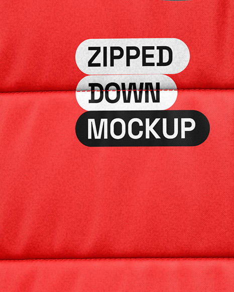 Down Vest Mockup - Back View