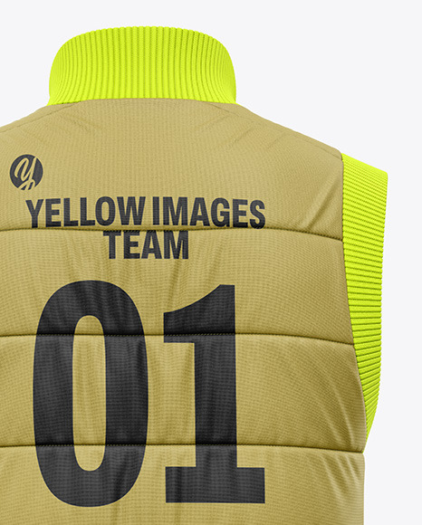 Down Vest Mockup - Back View
