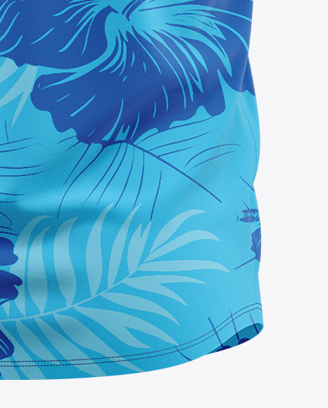 Short Sleeve Camp Collar Shirt Mockup