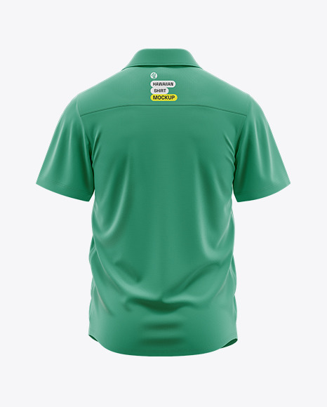 Short Sleeve Camp Collar Shirt Mockup
