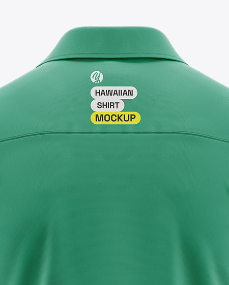 Short Sleeve Camp Collar Shirt Mockup