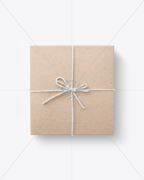 Kraft Gift Box Mockup
