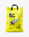 Plastic Shopping Bag with Handles Mockup
