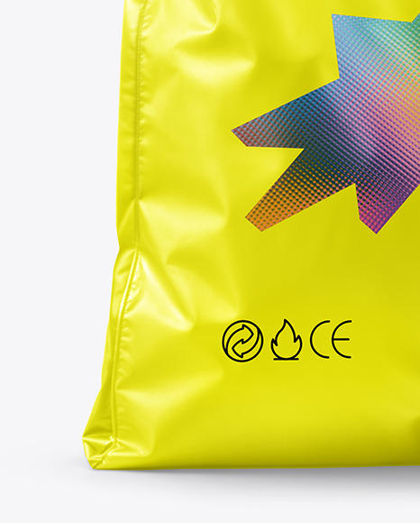 Plastic Shopping Bag with Handles Mockup