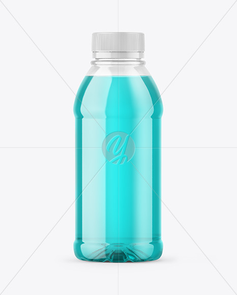 Clear Plastic 16oz Bottle Mockup