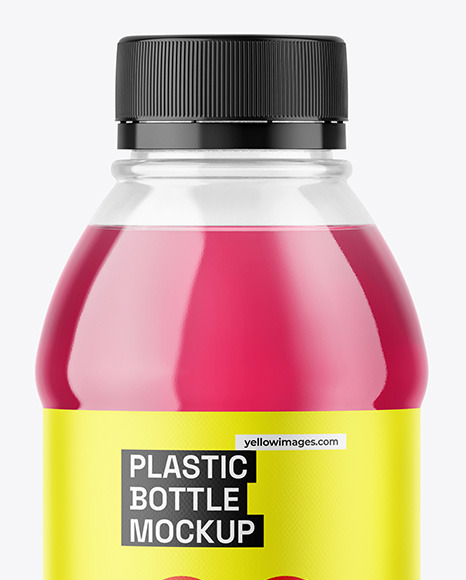 Clear Plastic 16oz Bottle Mockup
