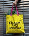 Hand Holding a Shopper Bag Mockup