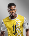 A Soccer Player Wearing a Crew Neck Jersey and Shorts Mockup