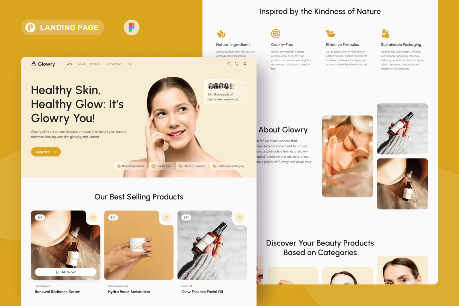 Glowry - Skincare Landing Page Glowry - Skincare Landing Page