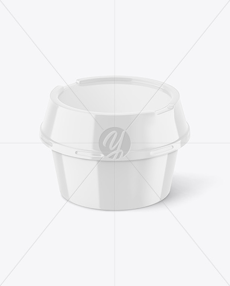 Glossy Plastic Container Mockup