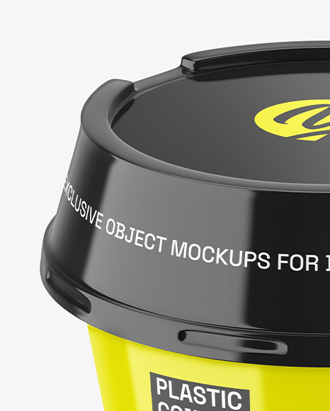 Glossy Plastic Container Mockup