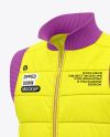 Down Vest Mockup - Front Half Side View
