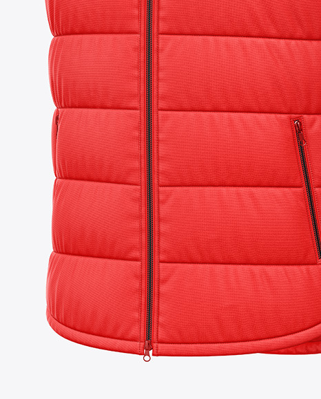 Down Vest Mockup - Front Half Side View