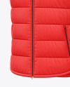 Down Vest Mockup - Front Half Side View