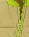 Down Vest Mockup - Front Half Side View