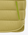 Down Vest Mockup - Front Half Side View