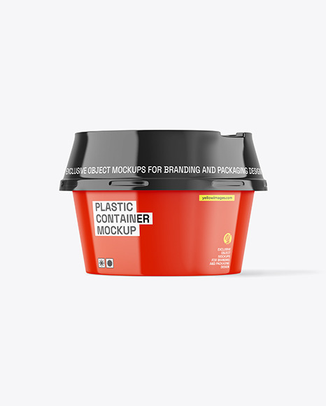 Glossy Plastic Container Mockup - Mockups