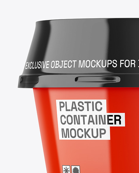 Glossy Plastic Container Mockup