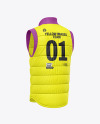 Down Vest Mockup - Back Half Side View