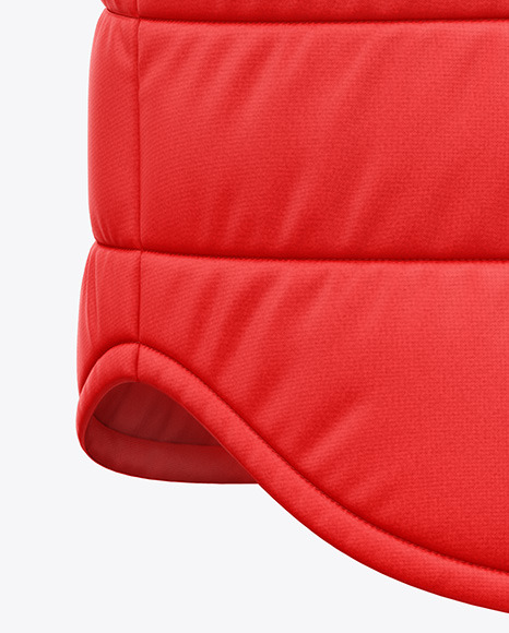 Down Vest Mockup - Back Half Side View