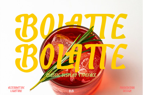 Bolatte Display Font - Vintagefonts