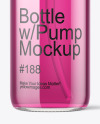 16oz Glass Bottle with Pump Mockup