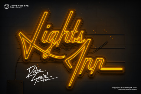 UT Lights Inn - A Retro Script - Striking