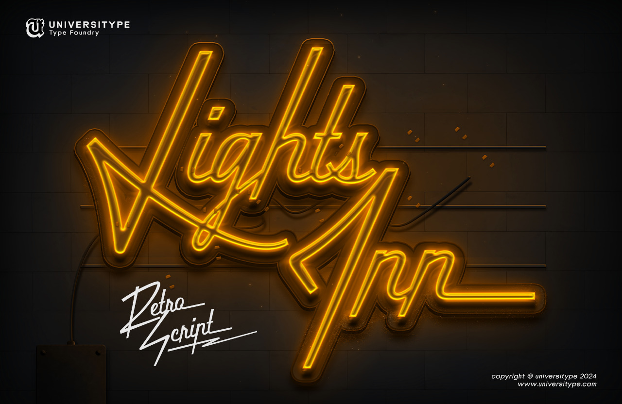 UT Lights Inn - A Retro Script UT Lights Inn - A Retro Script
