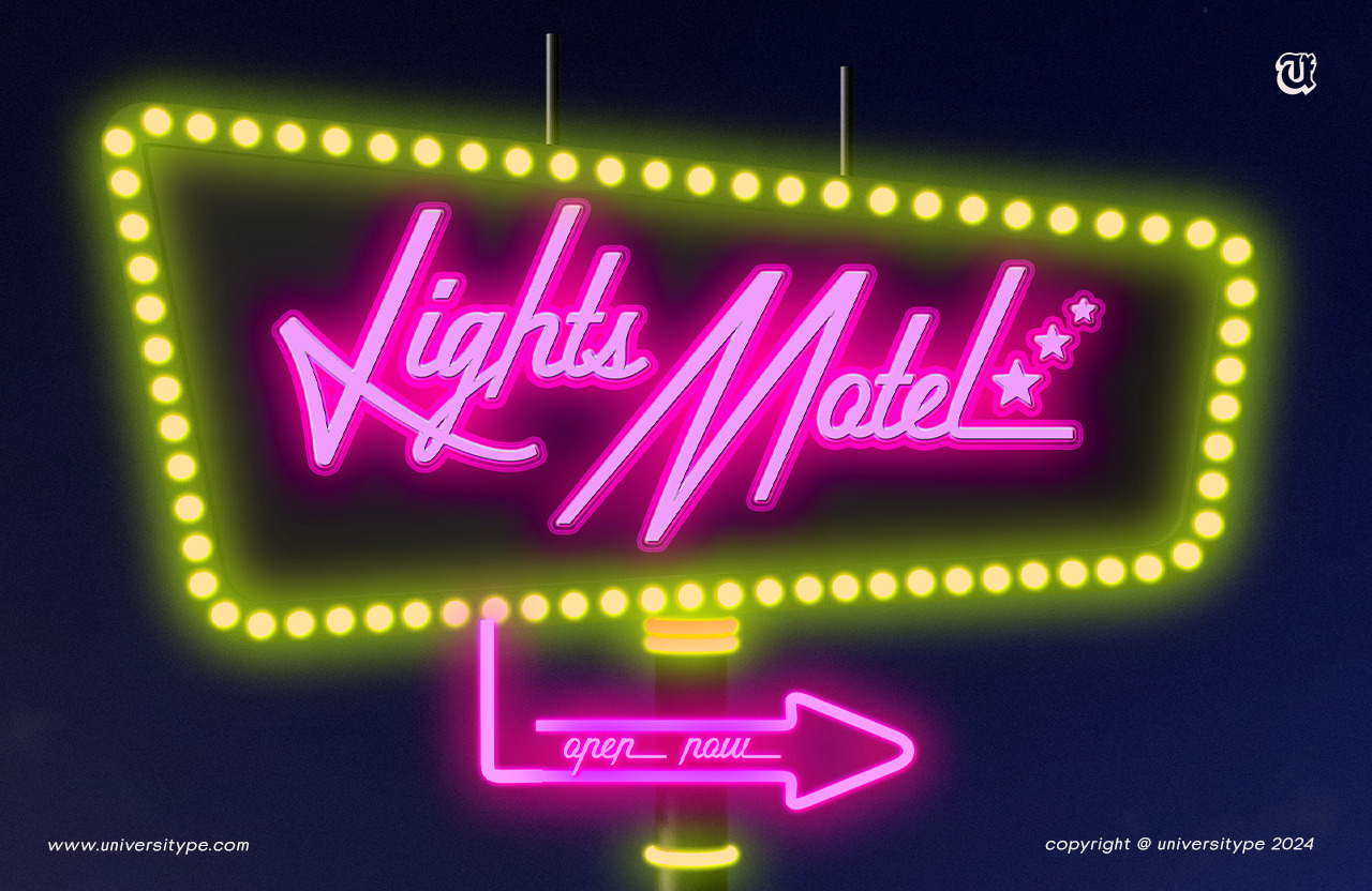 UT Lights Inn - A Retro Script UT Lights Inn - A Retro Script