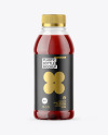 Clear Plastic 16oz Bottle w/ Juice Mockup